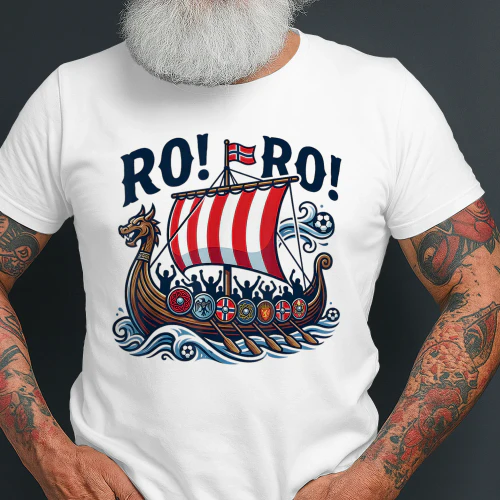 Norge Viking T-skjorte, RO RO Fotball Supporter Shirt