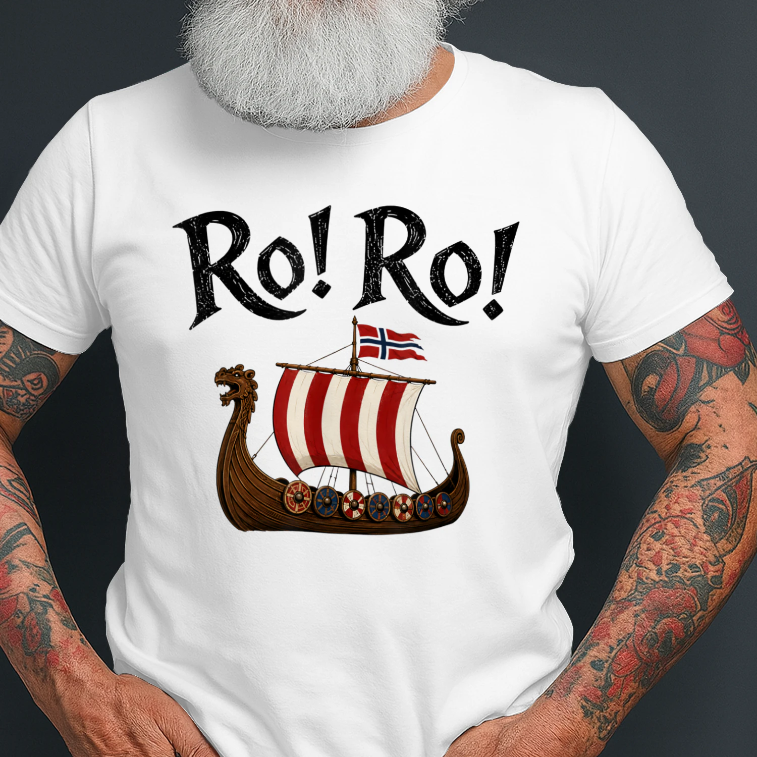 Norge Viking T-skjorte, RO RO Fotball Supporter Shirt