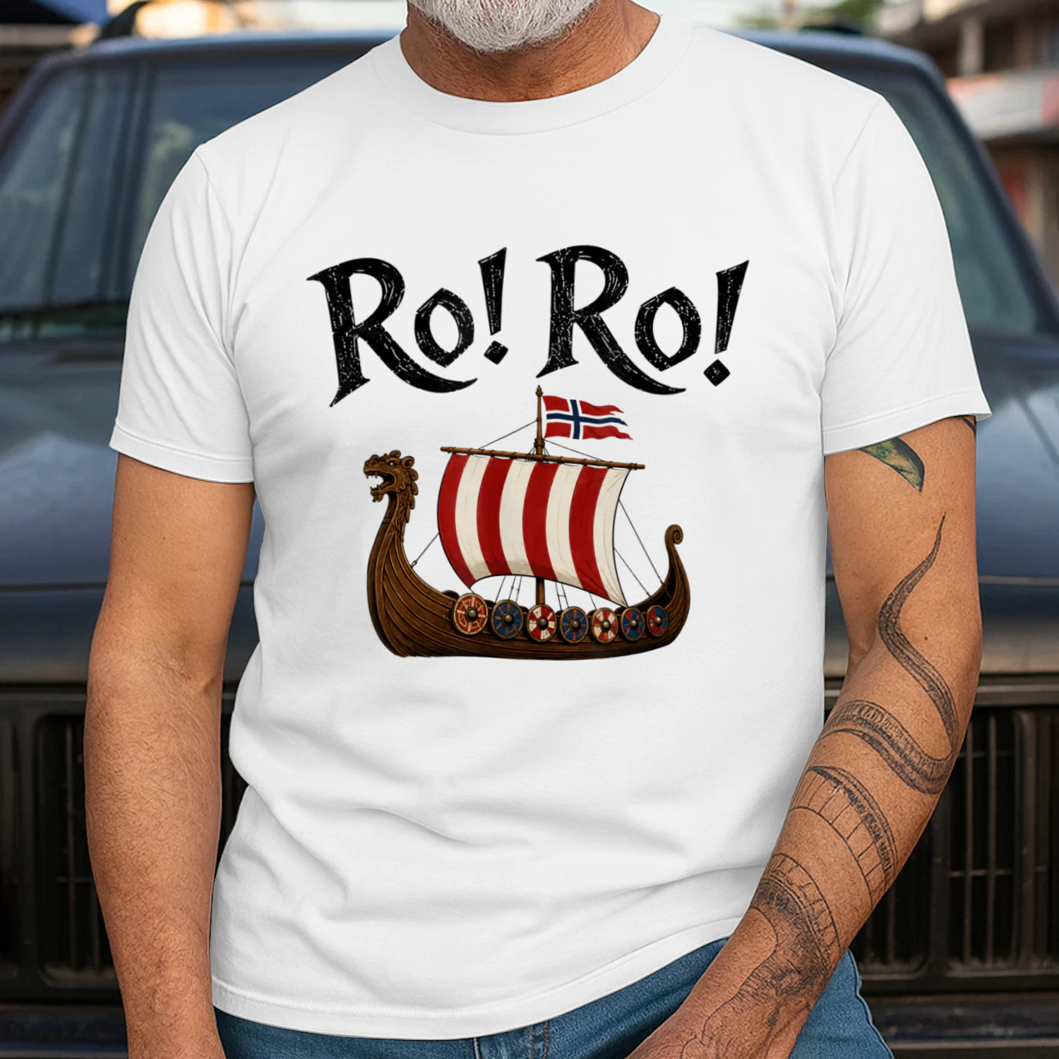 Norge Viking T-skjorte, RO RO Fotball Supporter Shirt