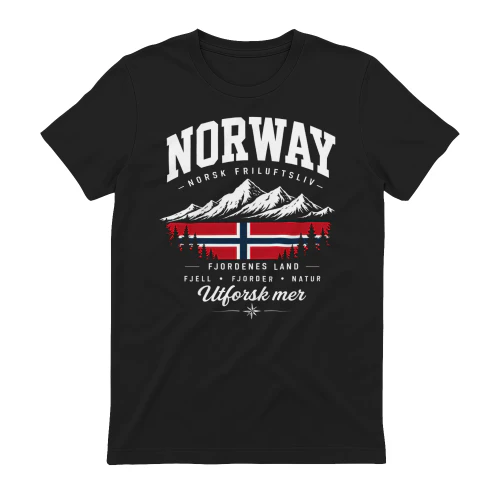 Norge T-skjorte med Fjellmotiv