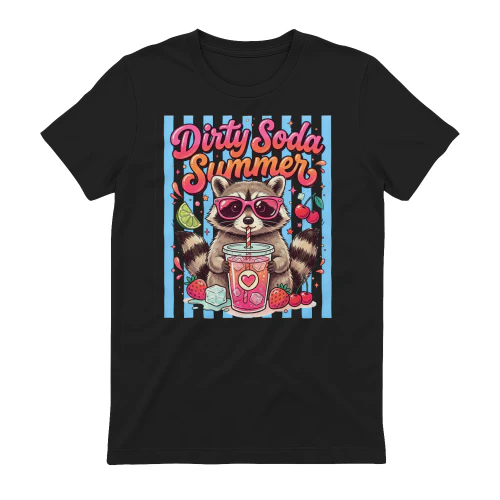Dirty Soda Summer Retro Raccoon