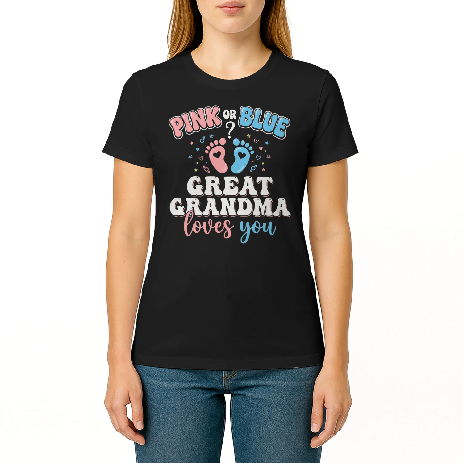 Pink Or Blue Great Grandma Loves You Tee