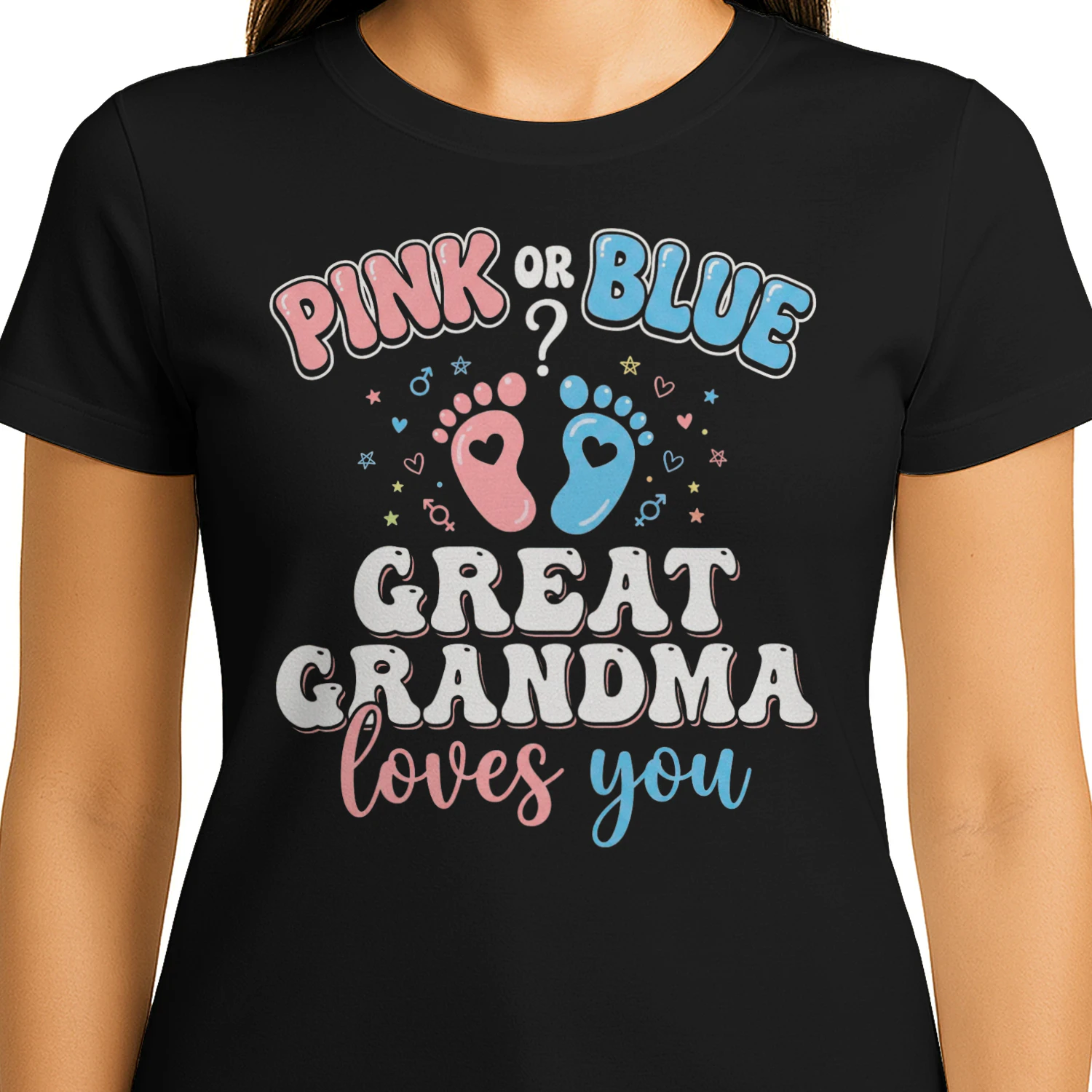Pink Or Blue Great Grandma Loves You Tee