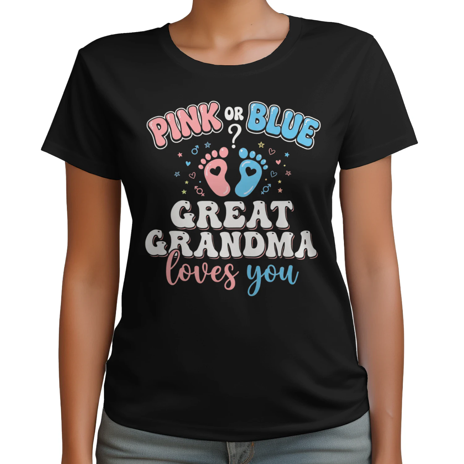 Pink Or Blue Great Grandma Loves You Tee