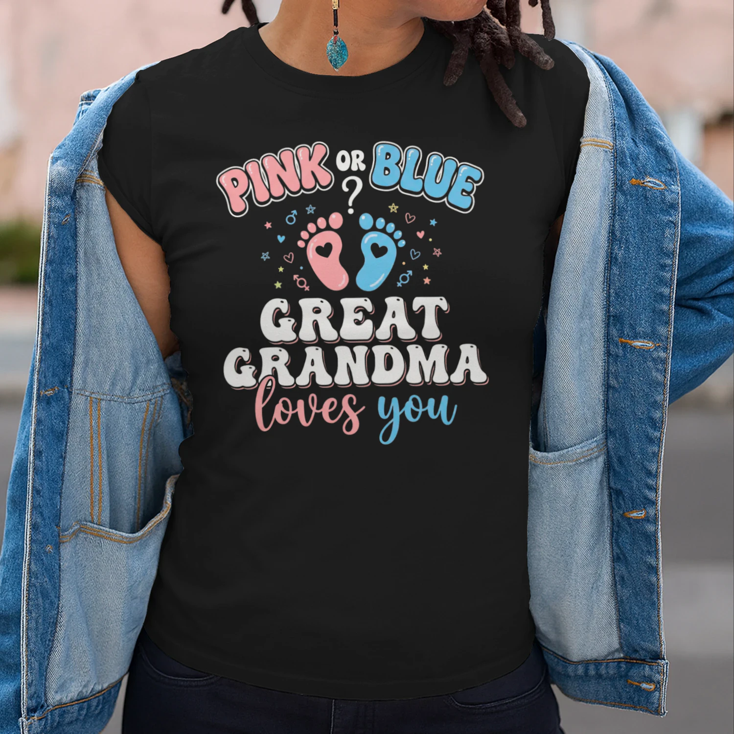 Pink Or Blue Great Grandma Loves You Tee