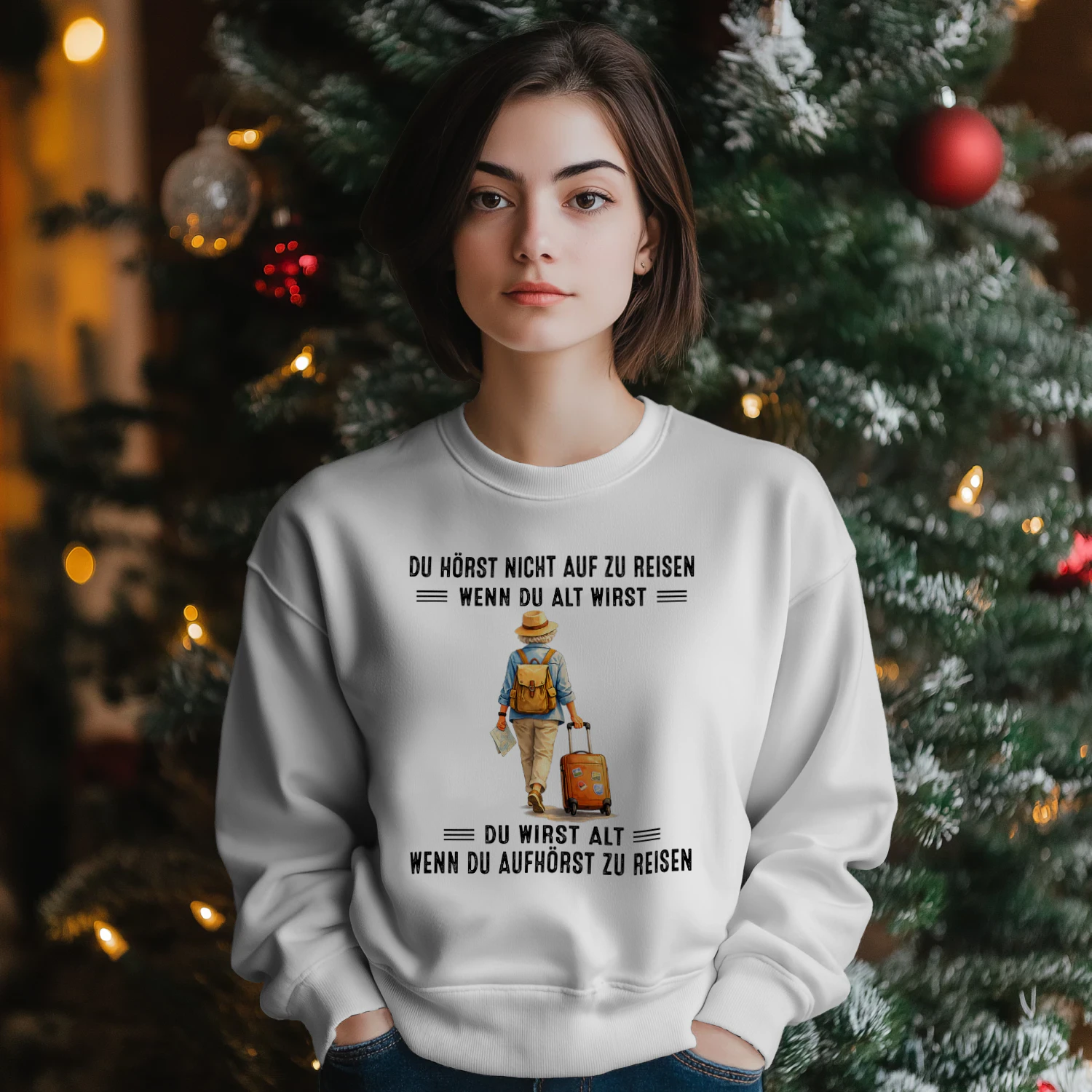 DU HÖRST NICHT AUF ZU REISEN Frau