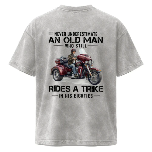 Never Underestimate Old Man Who Still Rides A Trike 80s Red