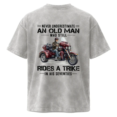 Never Underestimate Old Man Who Still Rides A Trike 70s Red Copy 3