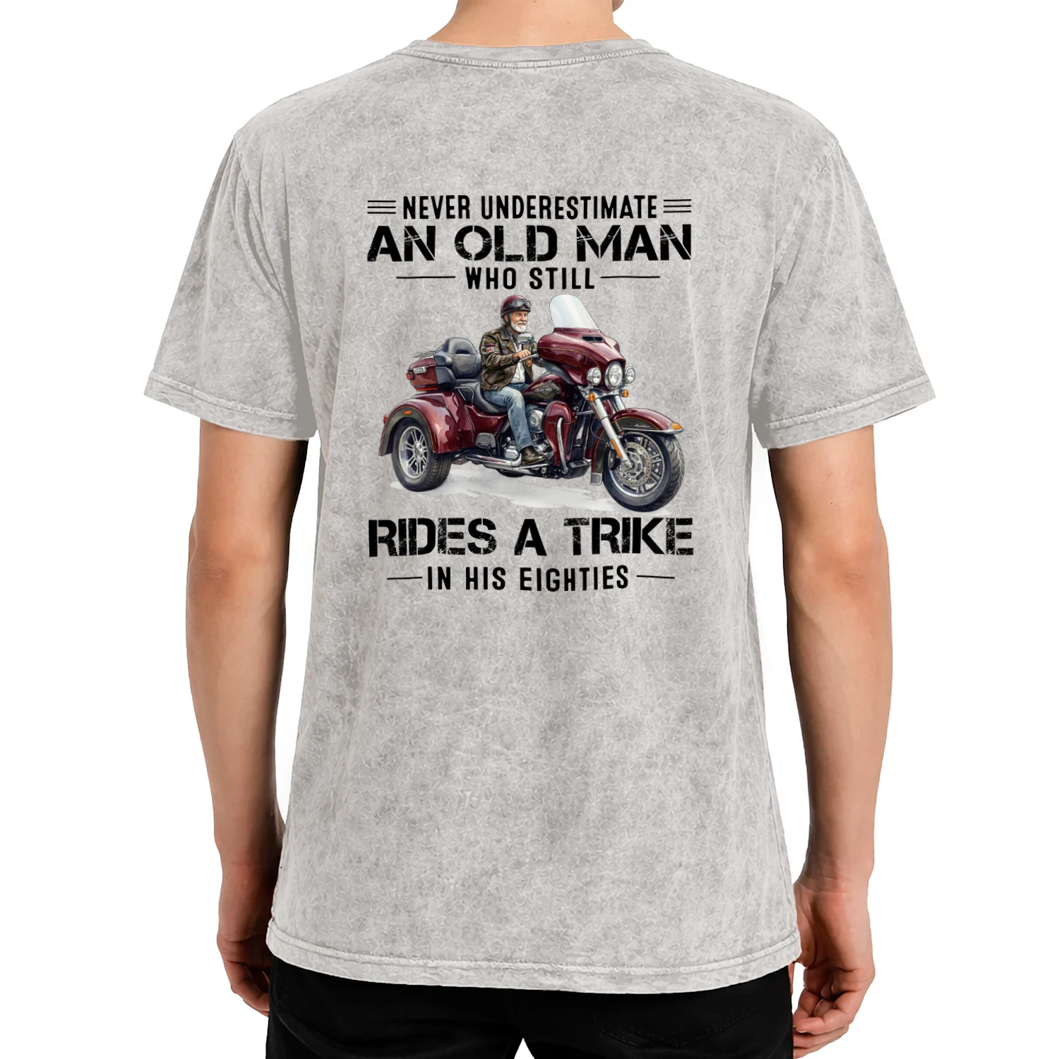 Never Underestimate Old Man Who Still Rides A Trike 80s Red