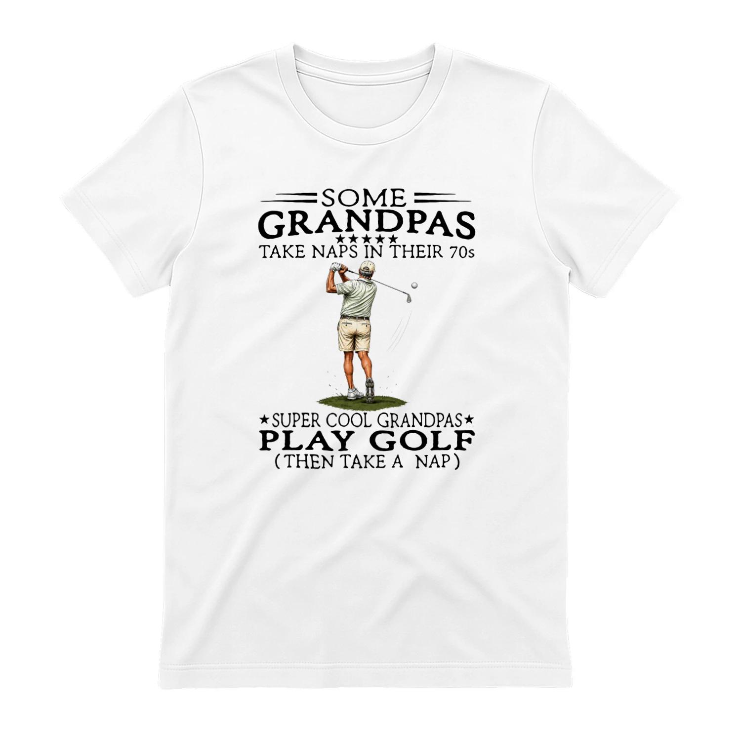 Super Cool Grandpas Play Golf 70s New