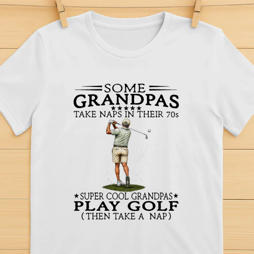 Super Cool Grandpas Play Golf 70s New