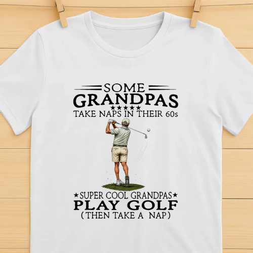 Super Cool Grandpas Play Golf 60s New