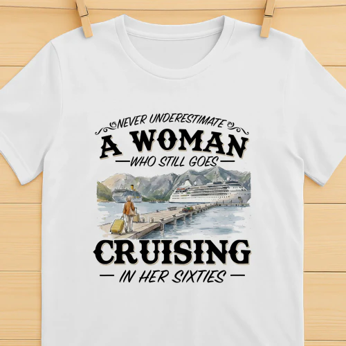 Never Underestimate Woman Goes Cruising 60s