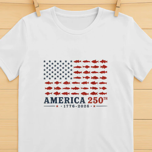 250 America Years 1776 2026 Fishing Flag
