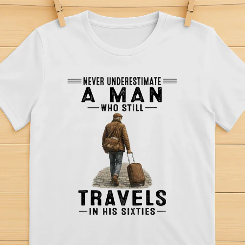 Never Underestimate A Man Who Still Travels 60s