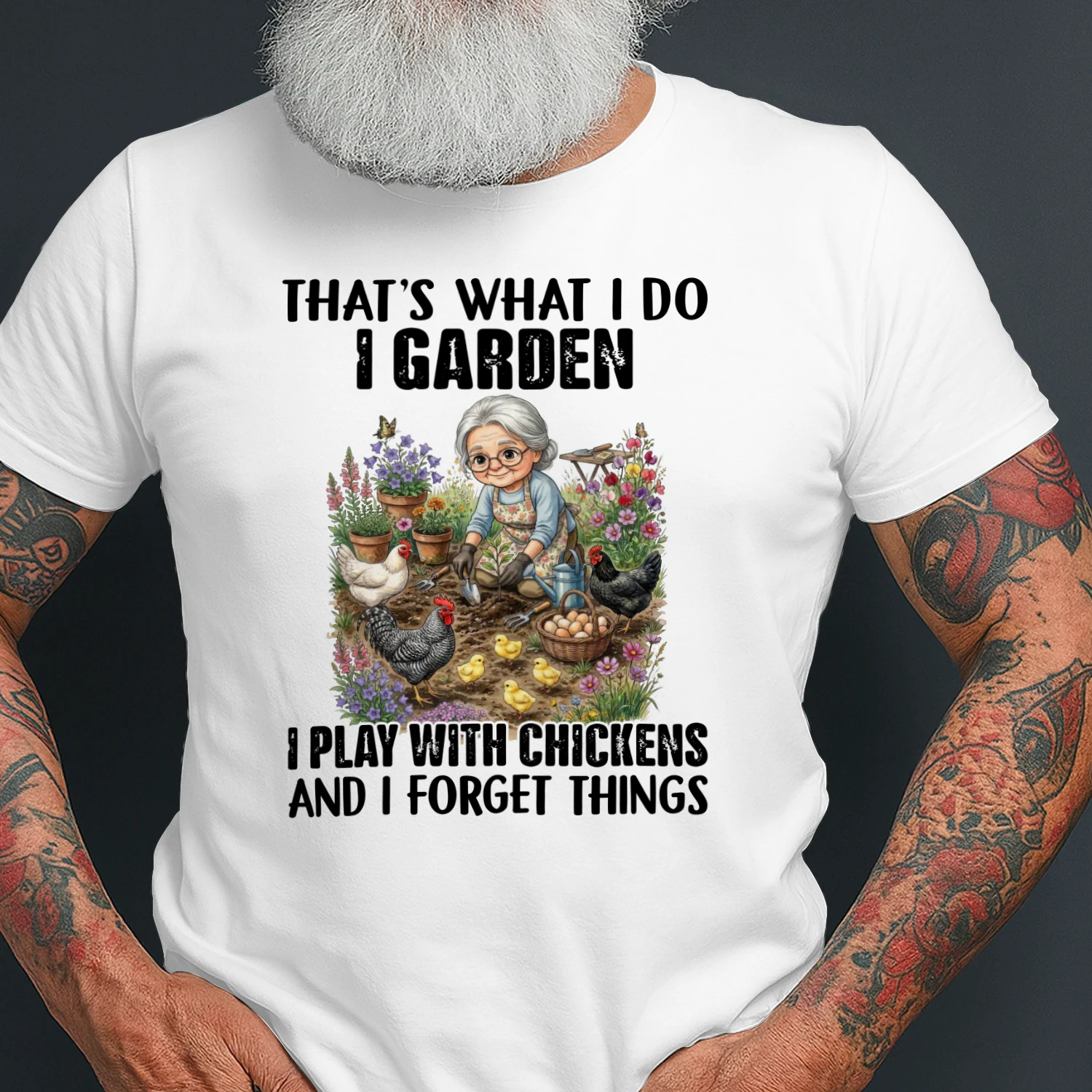 I Garden I Play With Chickens