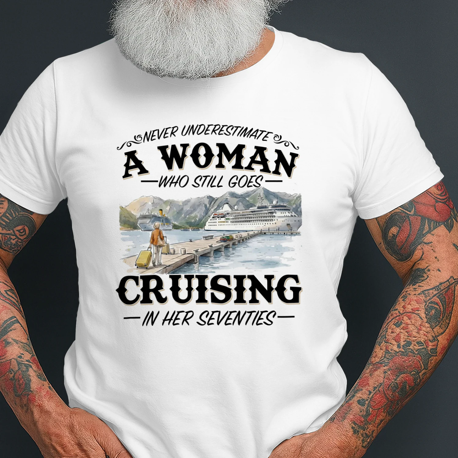 Never Underestimate Woman Goes Cruising 70s
