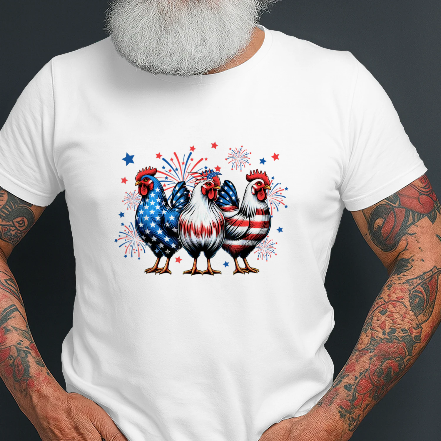 Red White Blue Chicken USA