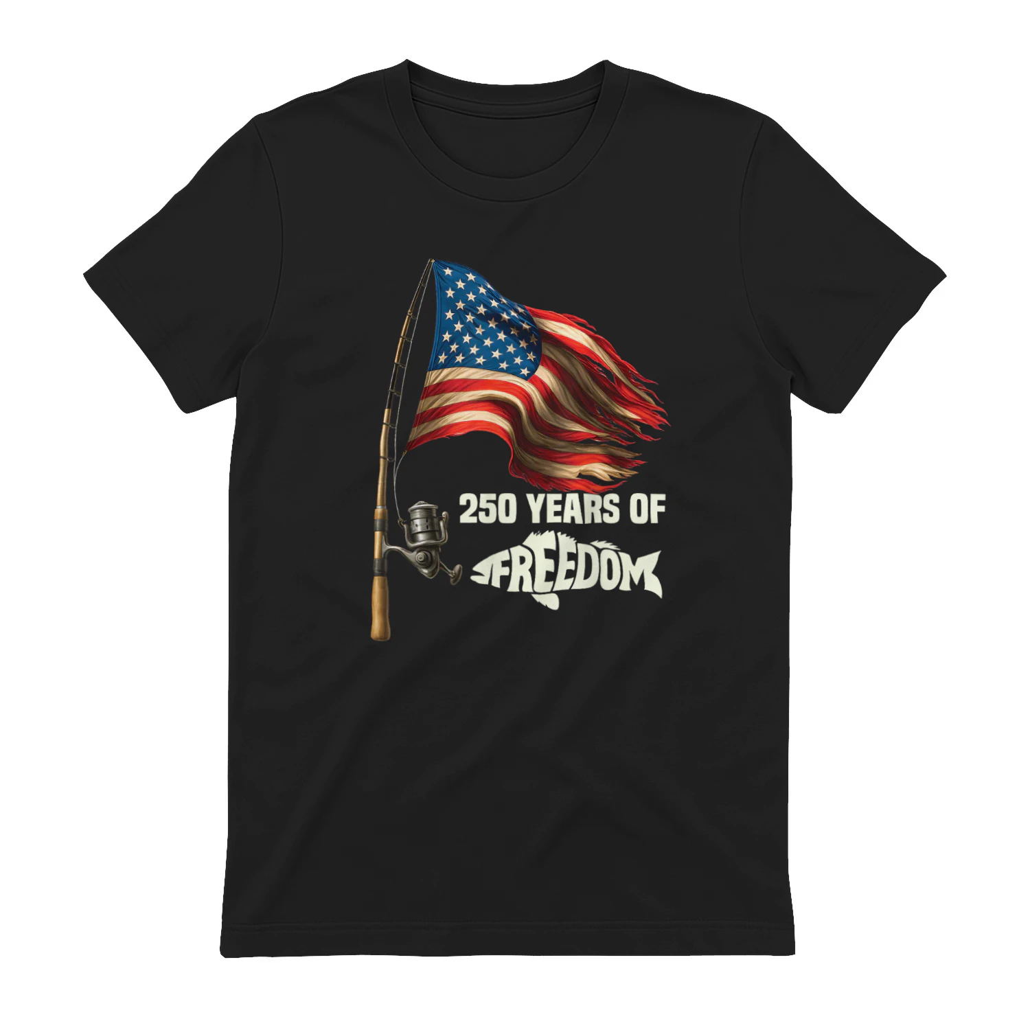 250 Years Fishing American Flag