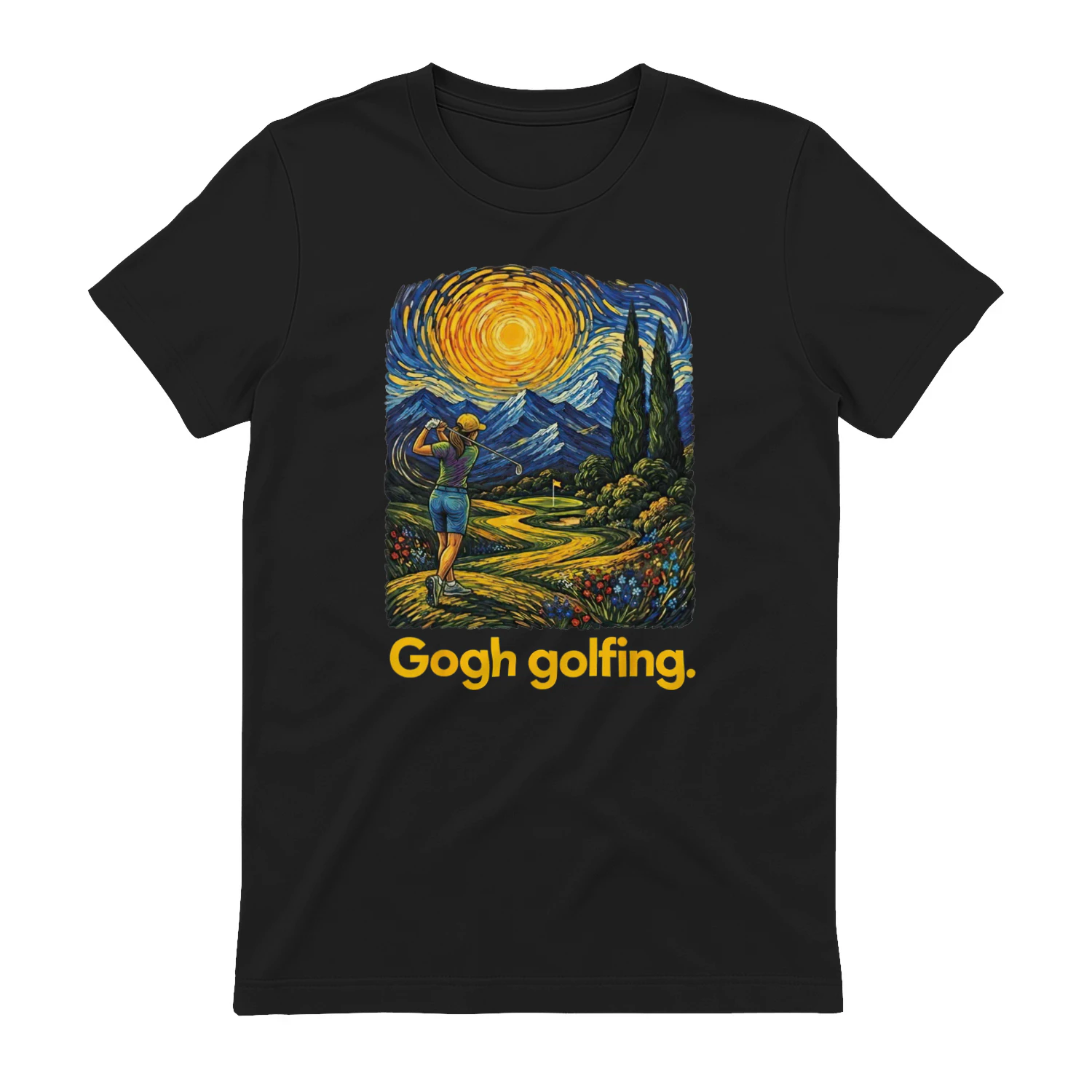 Gogh Golfing Woman