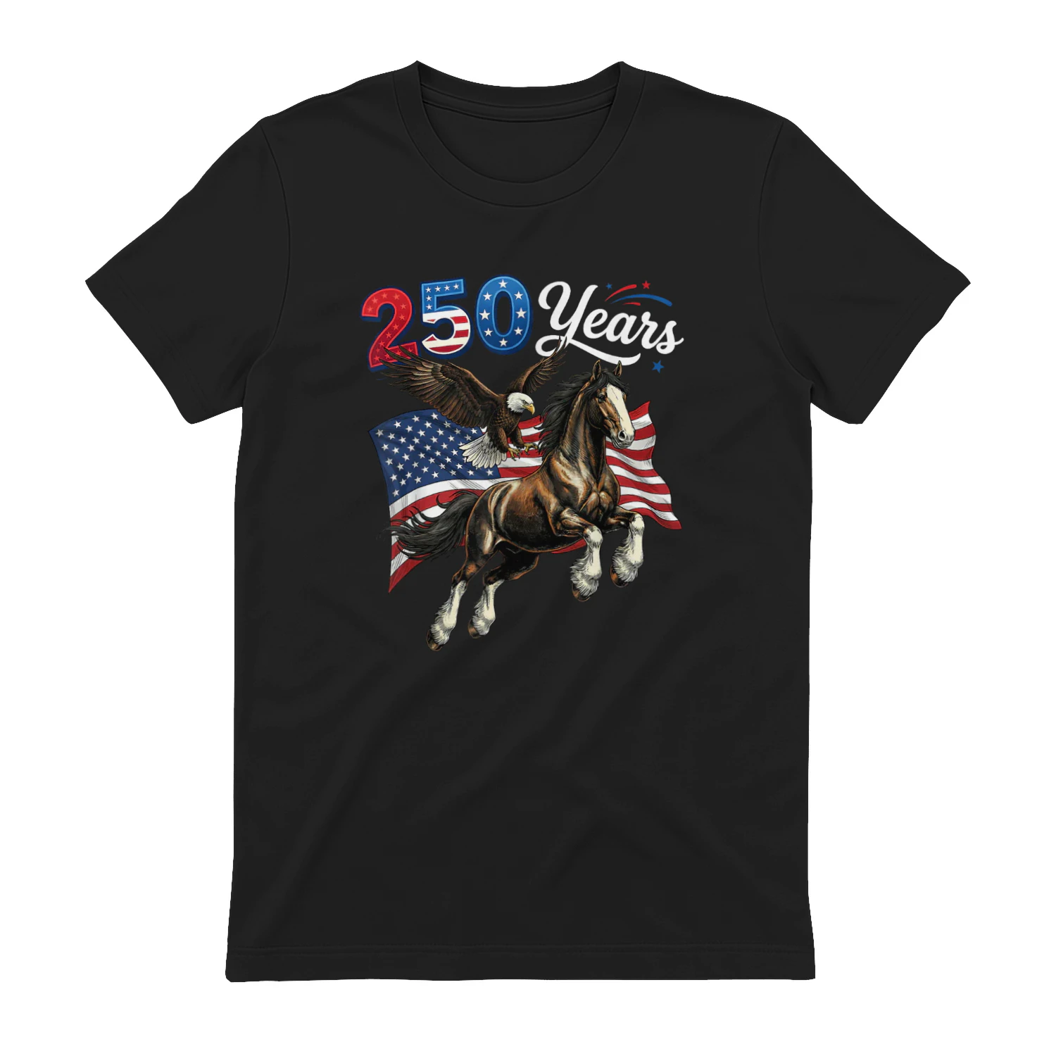 250 Anniversary USA Flag Horse & Eagle 250th