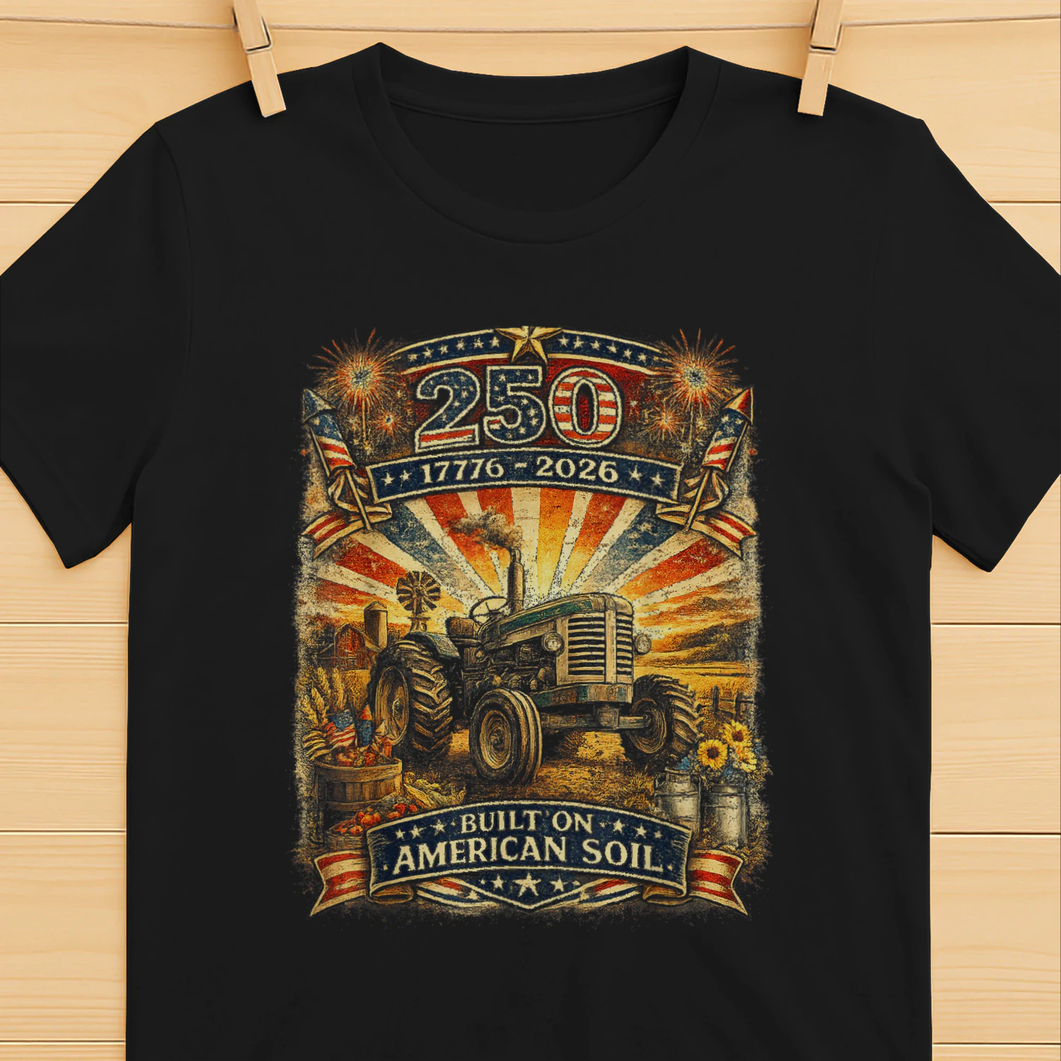 Built on American Soil Tractor 250th