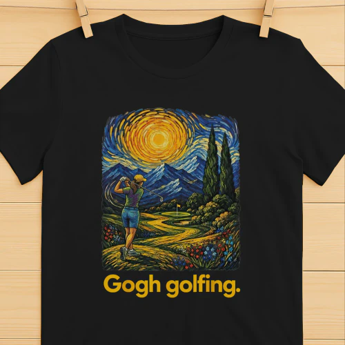 Gogh Golfing Woman