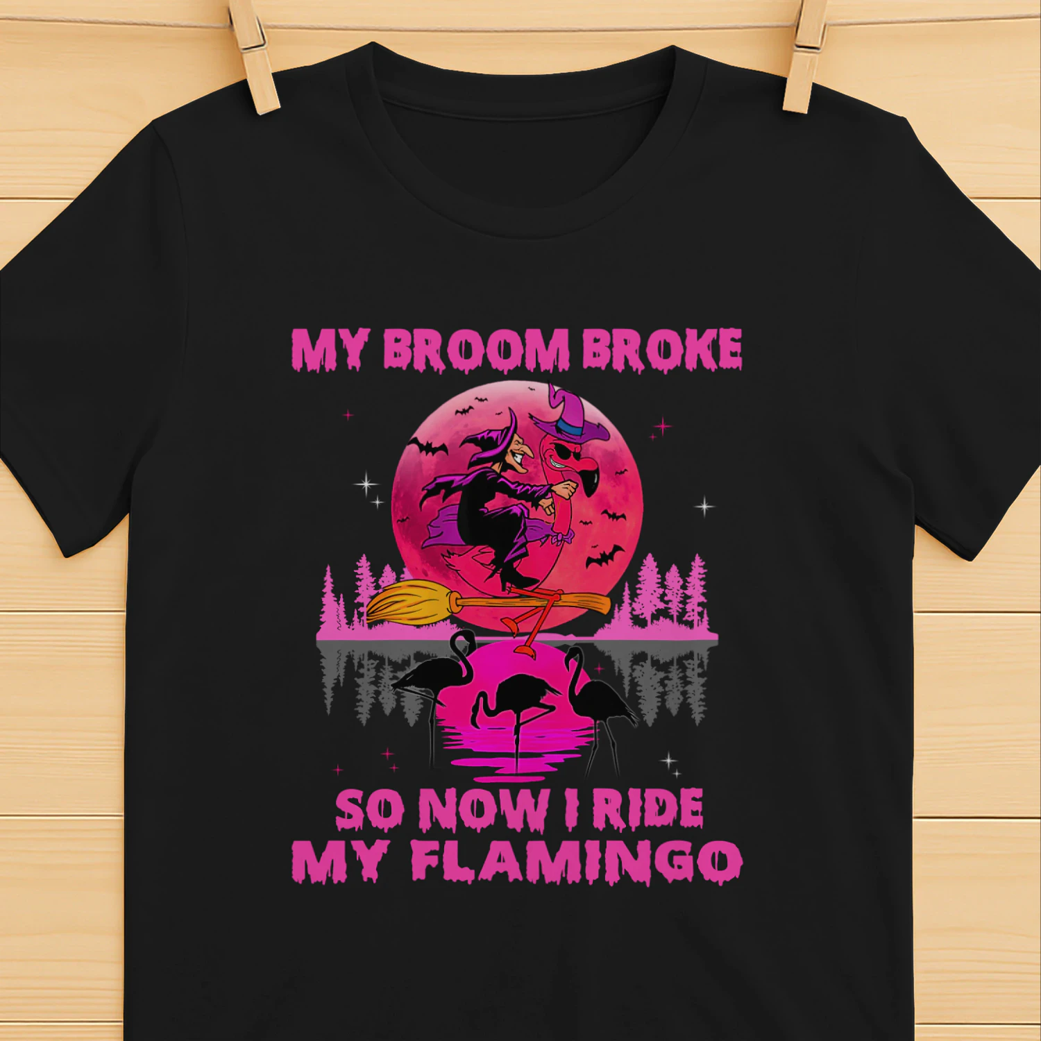 My Broom Broke So Now I Ride My Flamingo
