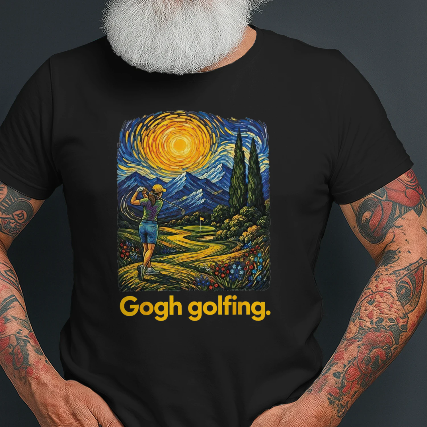 Gogh Golfing Woman