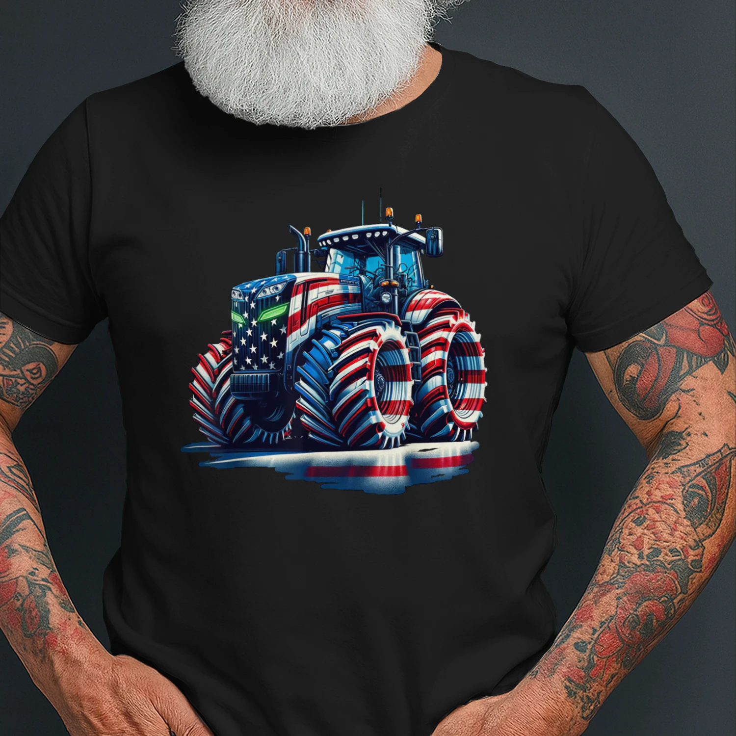 Patriotic Tractor American