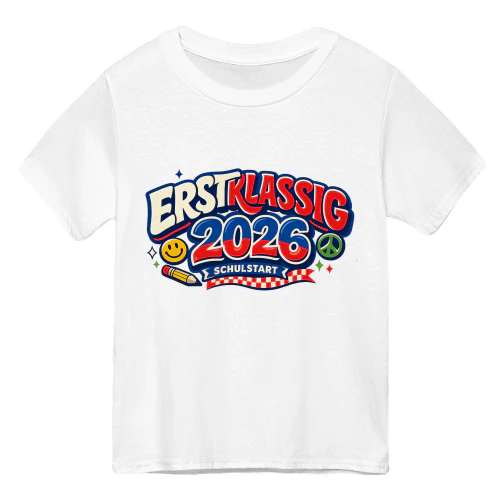 ERSTKLASSIG 2026 – Einschulung Shirt für Kinder