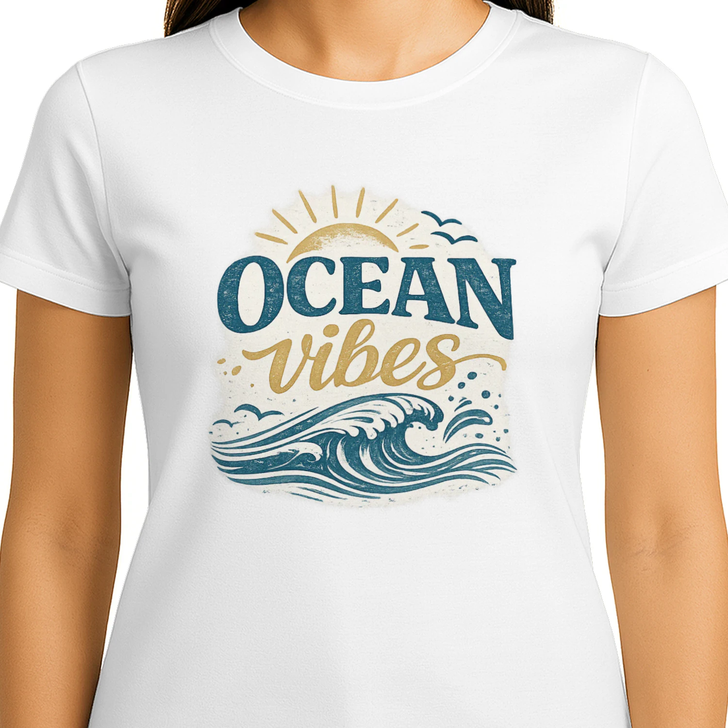 Salty Hair Graphic T-Shirt | Beach Lover Summer Tee for Women | Coastal Ocean Vacation Shirt