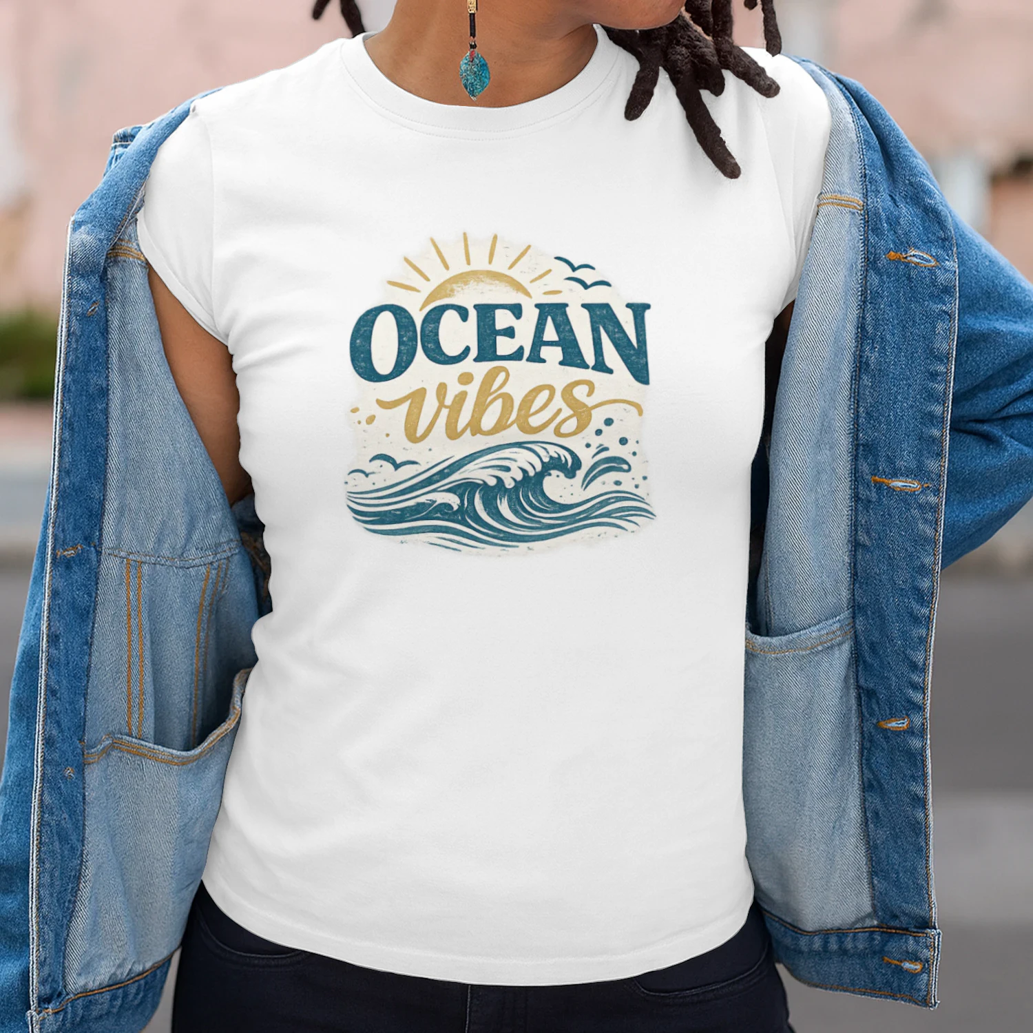 Salty Hair Graphic T-Shirt | Beach Lover Summer Tee for Women | Coastal Ocean Vacation Shirt