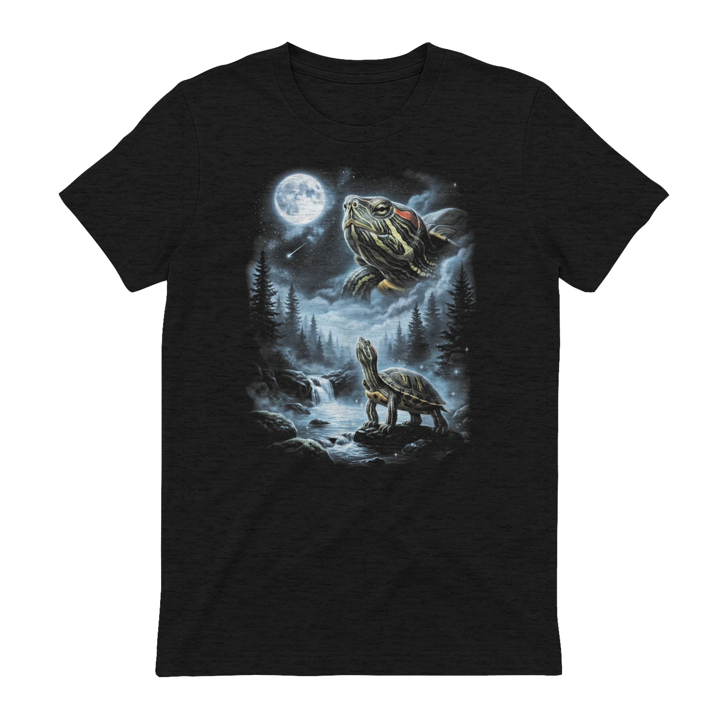 Red Eared Slider Turtle Howling at Moon