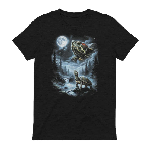 Red Eared Slider Turtle Howling at Moon