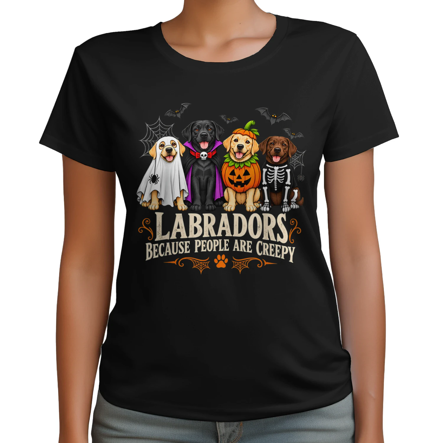 Labradors Because People are Creepy Funny Halloween 