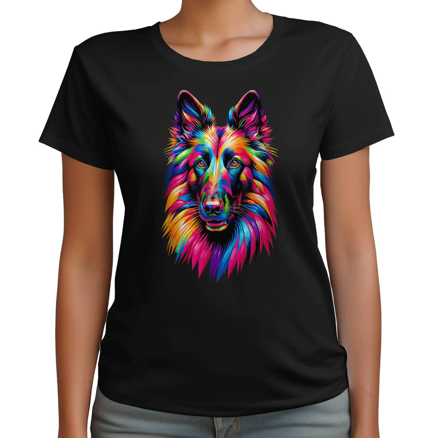 Colorful Pop Art Belgian shepherd