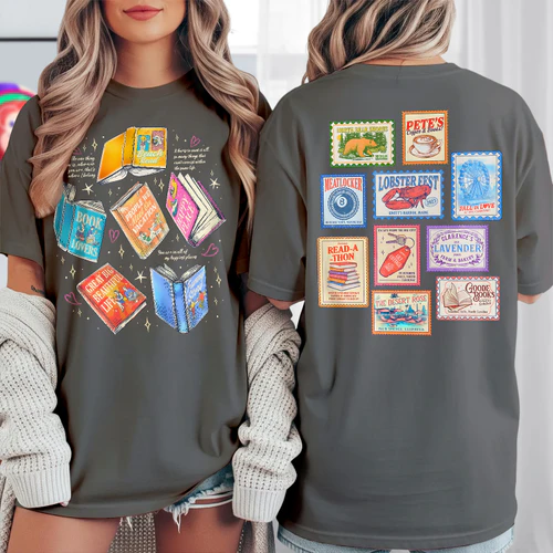 Literature Book Shirts 2 Side, Novels Book Tee, Series Book Shirt, Book Lover Gifts