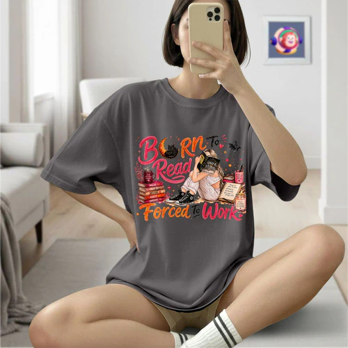 Born To Read Forced To Work Dark Colors Shirts 1 Side, Onyx Storm Shirt, Romantasy Shirt, Book Lover Gifts