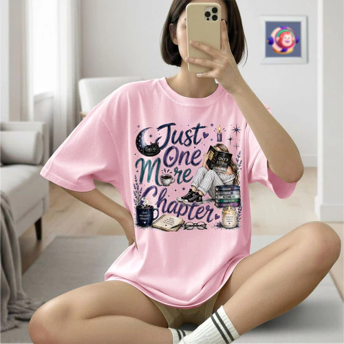Just One More Chapter Light Colors Shirts 1 Side, Fourth Wing Shirt, Romantasy Shirt, Book Lover Gifts