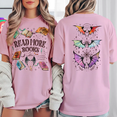 Read More Books Light Colors Shirts 1 Side, Acotar Shirt, Romantasy Shirt, Book Lover Gifts