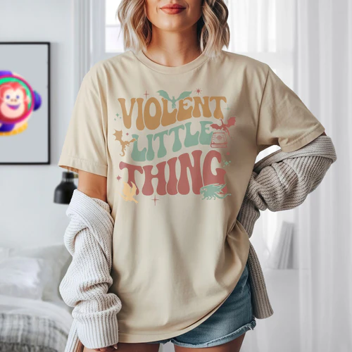 Violent Little Thing Light Colors Shirts 1 Side, Fourth Wing Shirt, Romantasy Book Shirt, Book Lover Gifts