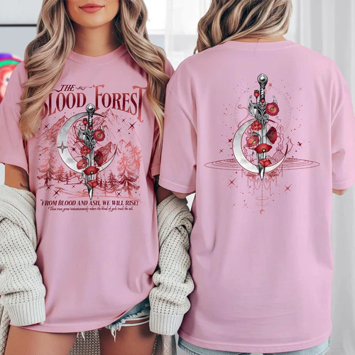 The Blood Forest Light Colors Shirts 1 Side, From Blood and Ash Shirt, Romantasy Readers Shirt, Book Lover Gifts