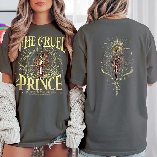 The Cruel Prince Heavy Cotton Dark Colors T-shirt 2 Side, From Blood and Ash Gildan Tee, Romantasy Readers Shirt, Book Lover Gifts