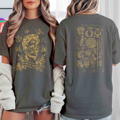 The Song of Achilles Heavy Cotton Dark Colors T-shirt 2 Side, Classic Retellings Gildan Tee, Mythological Retellings Book Shirt, Book Lover Gifts