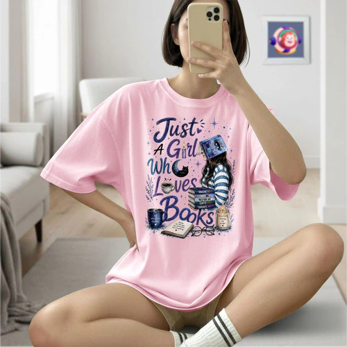 Just A Girl Who Lovers Books Light Colors Shirts 1 Side, Shatter Me Shirt, Romantasy Shirt, Book Lover Gifts
