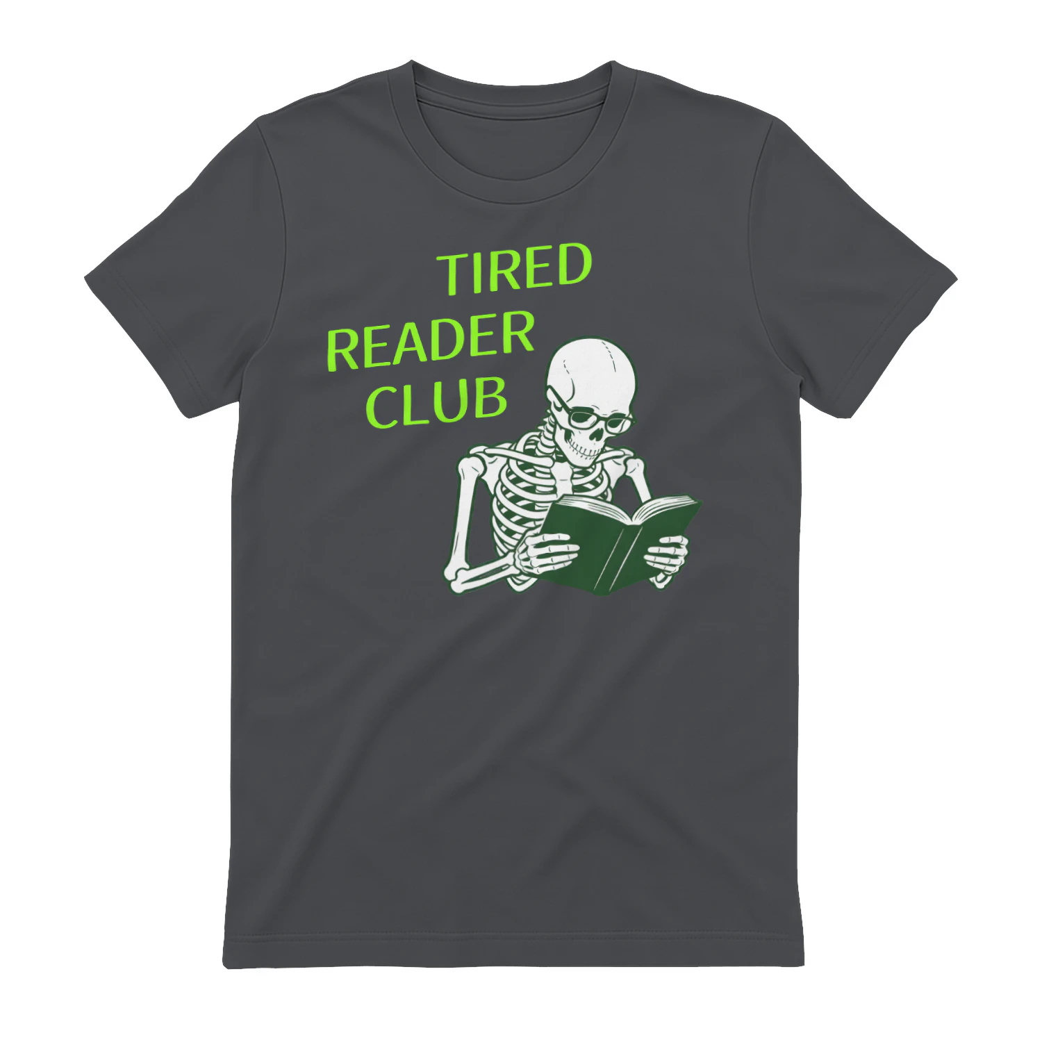 Tired Reader Club Heavy Cotton Dark Colors T-shirt 1 Side, Book Club Gildan Tee, Readers Club Shirt, Book Lover Gifts