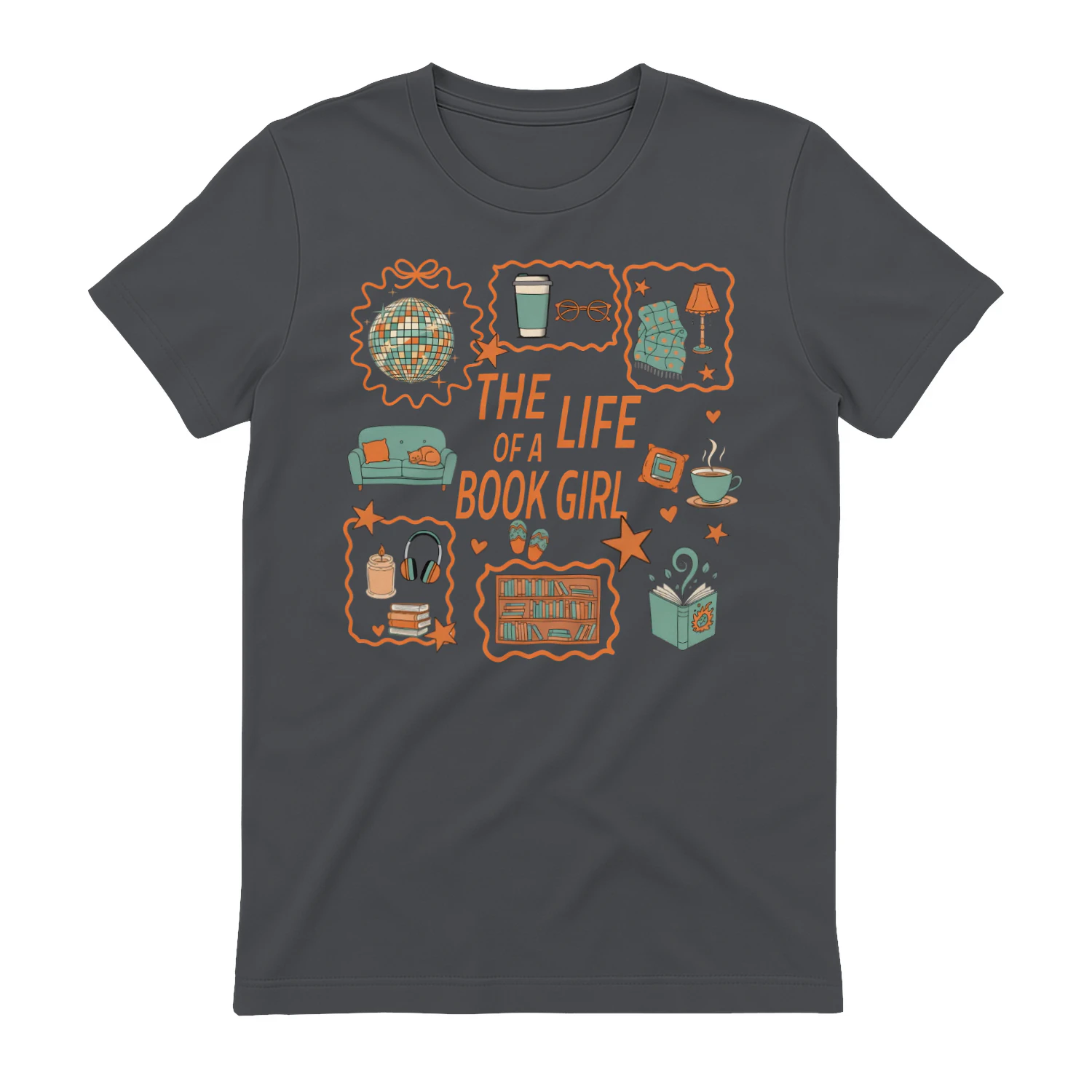 The Life Of A Book Girl Heavy Cotton Dark Colors T-shirt 1 Side, World Tour Book Club Gildan Tee, Readers Club Shirt, Book Lover Gifts