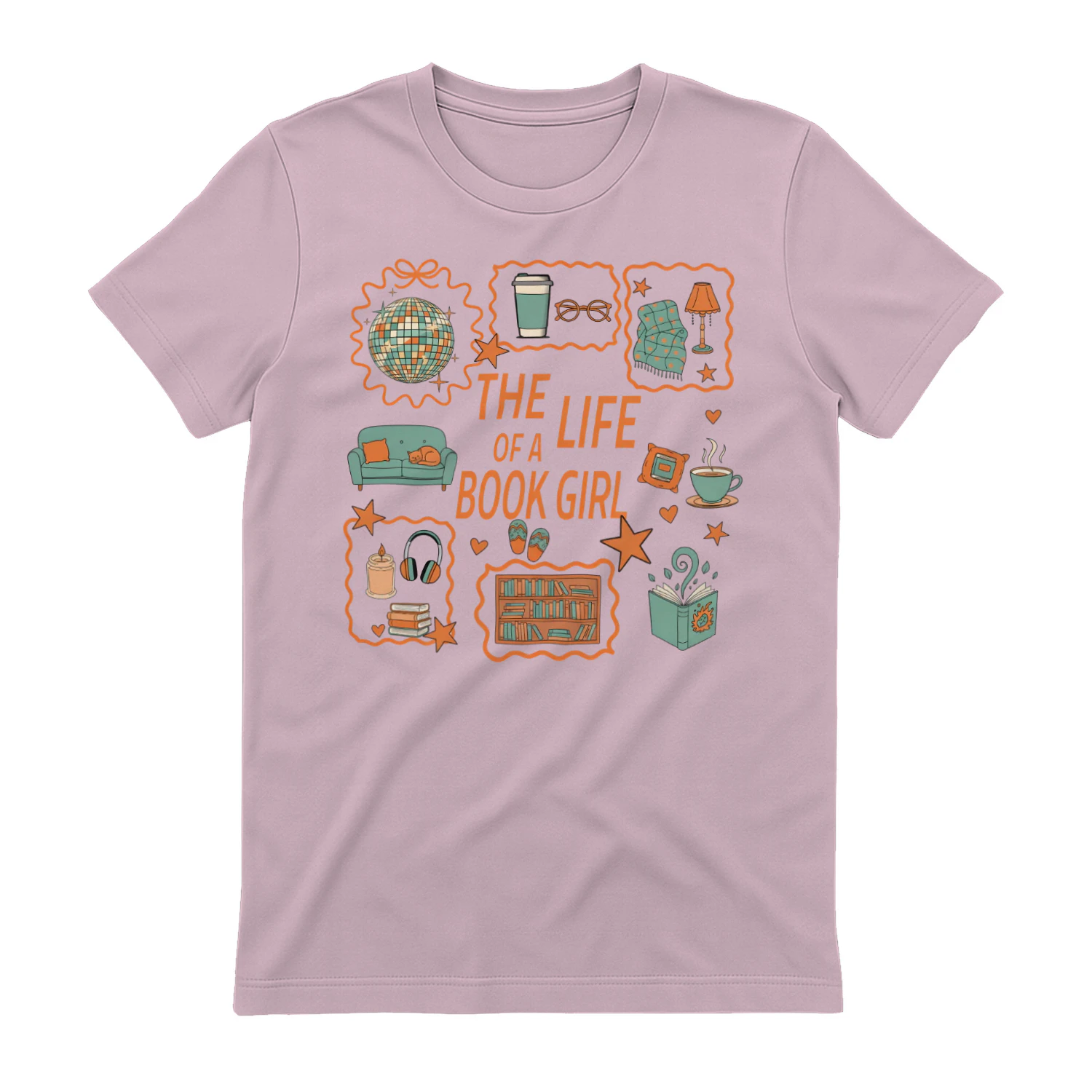 The Life Of A Book Girl Heavy Cotton Light Colors T-shirt 1 Side, World Tour Book Club Gildan Tee, Readers Club Shirt, Book Lover Gifts