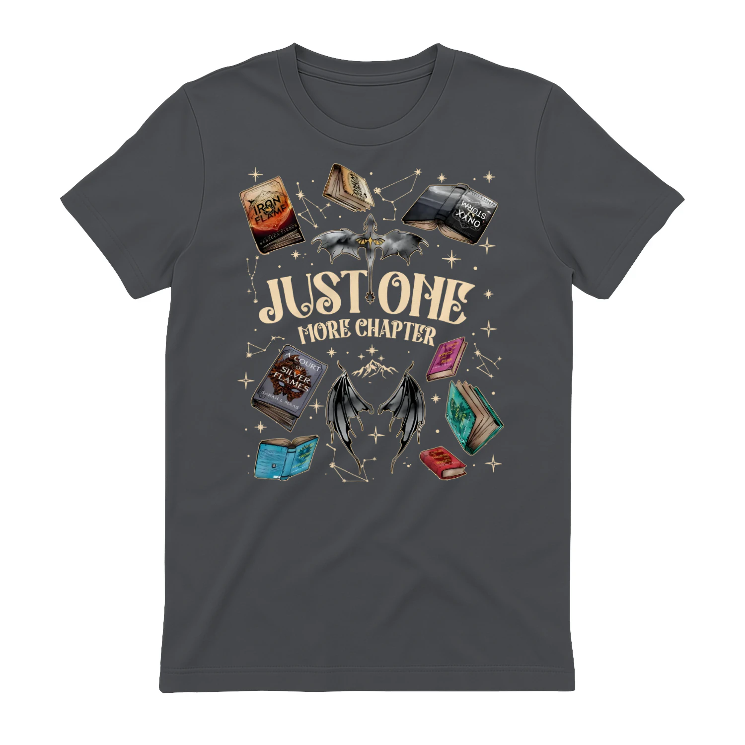 Just One More Chapter Heavy Cotton Dark Colors T-shirt 1 Side, Acotar Gildan Tee, Romantasy Shirt, Book Lover Gifts